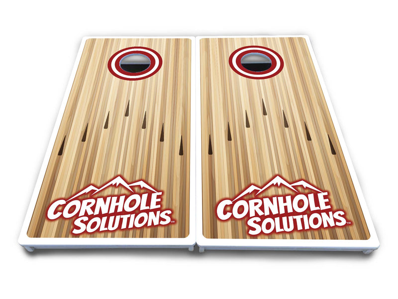 Waterproof - Bowling Design Options - All Weather Boards "Outdoor Solution" 18mm(3/4")Direct UV Printed - Regulation 2' by 4' Cornhole Boards (Set of 2 Boards) Double Thick Legs, with Leg Brace & Dual Support Braces!
