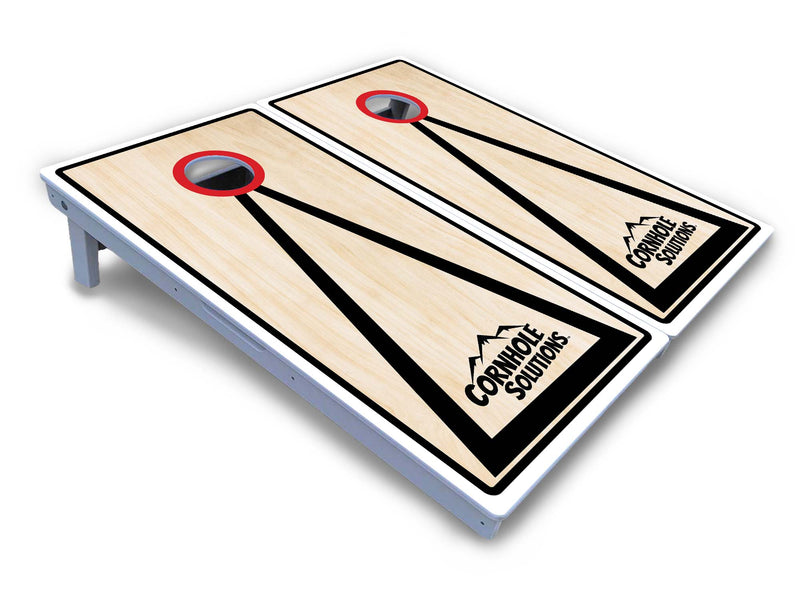 Waterproof - Red/Black Hole Design Options - All Weather Boards "Outdoor Solution" 18mm(3/4")Direct UV Printed - Regulation 2' by 4' Cornhole Boards (Set of 2 Boards) Double Thick Legs, with Leg Brace & Dual Support Braces!