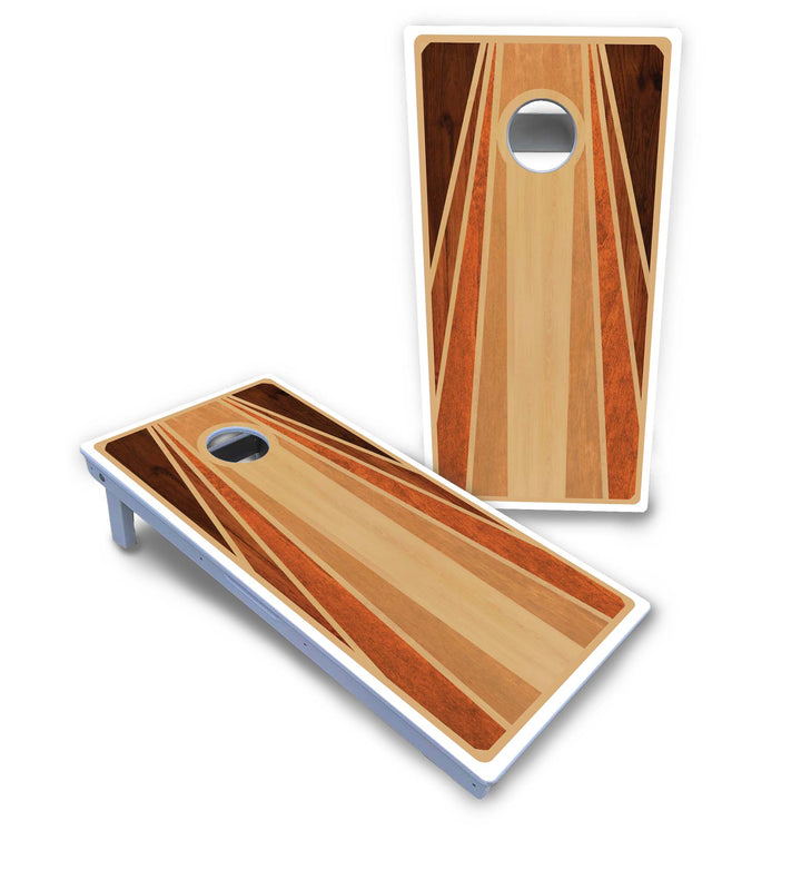 Retro Wood Cornhole Boards - All Weather Series