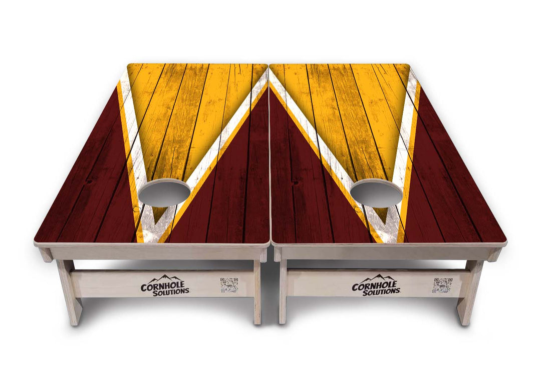 Team Color Triangle Cornhole Boards - Professional Tournament Series