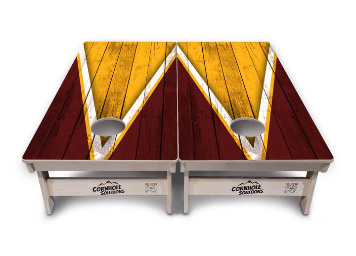 Team Color Triangle Cornhole Boards - Professional Tournament Series