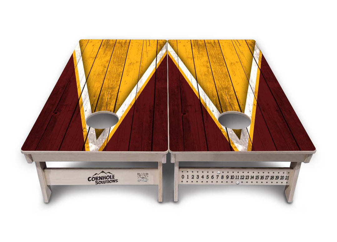 Team Color Triangle Cornhole Boards - Professional Tournament Series