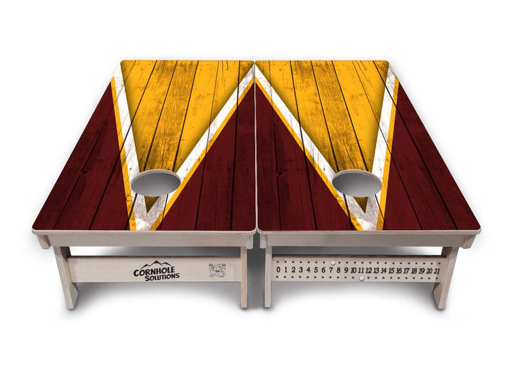 Team Color Triangle Cornhole Boards - Professional Tournament Series
