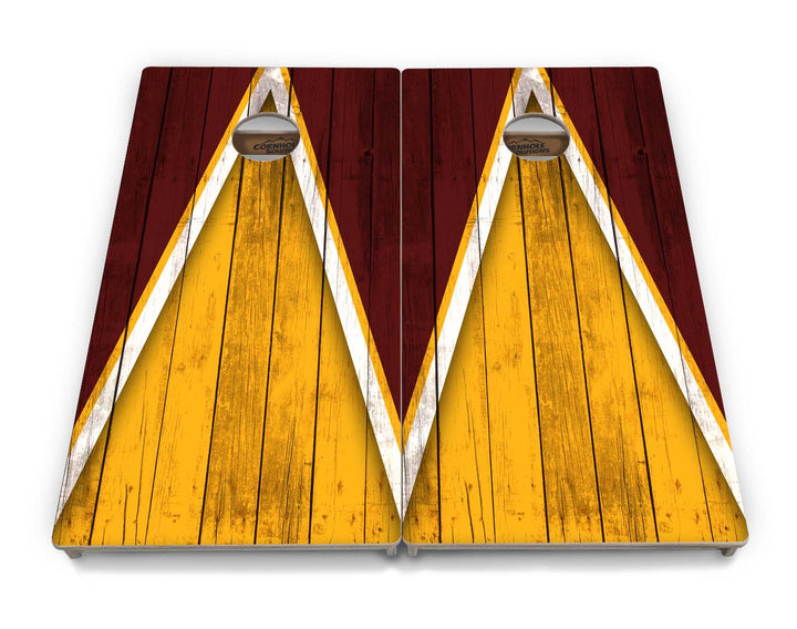 Team Color Triangle Cornhole Boards - Professional Tournament Series