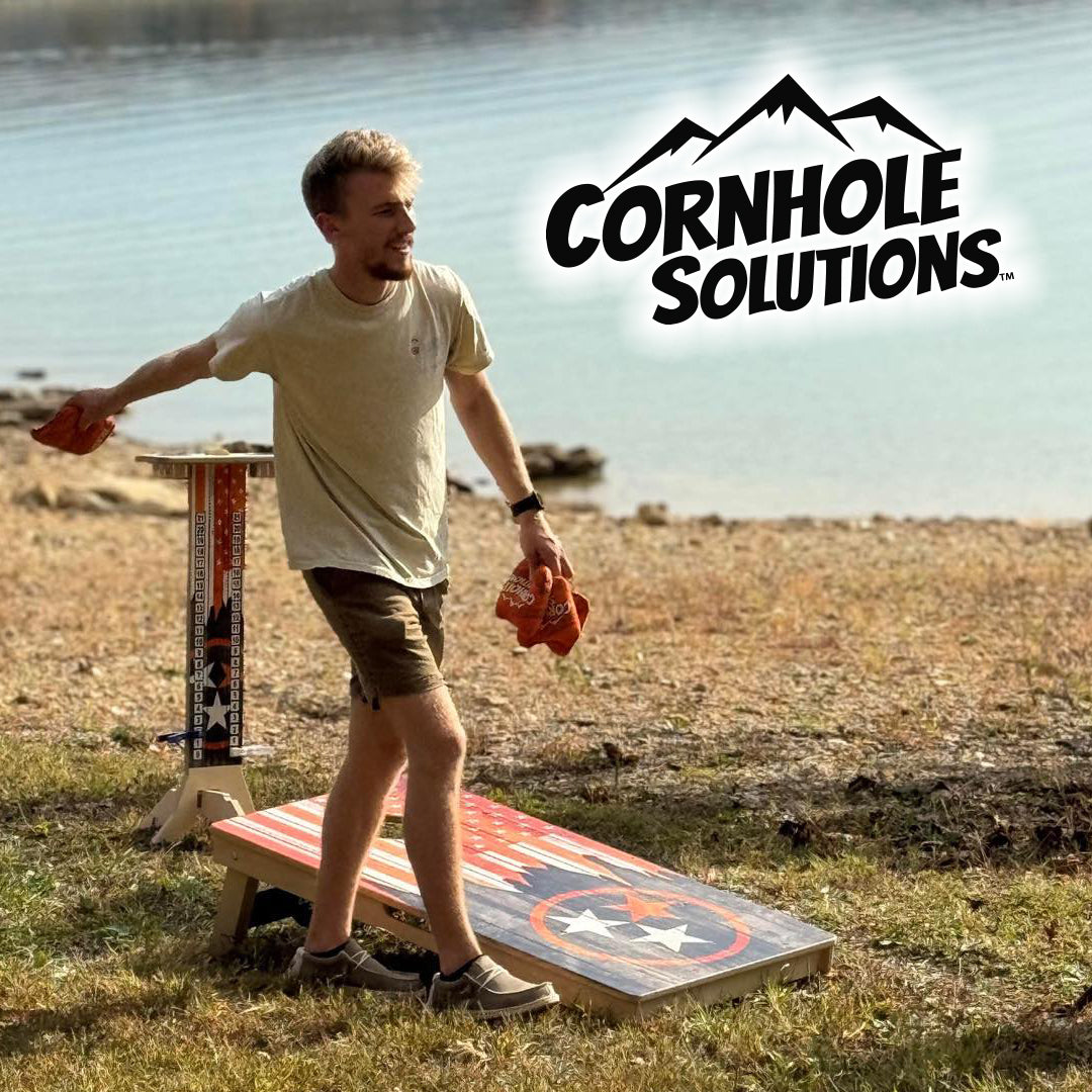 Complete Backyard Cornhole Bundle - Boards, Bags & Carrying Case - Custom