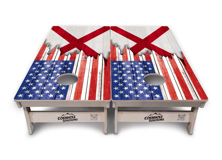 State Flags Alabama to Georgia Cornhole Boards - Professional Tournament Series