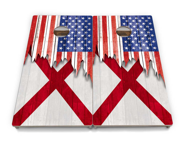 State Flags Alabama to Georgia Cornhole Boards - Professional Tournament Series