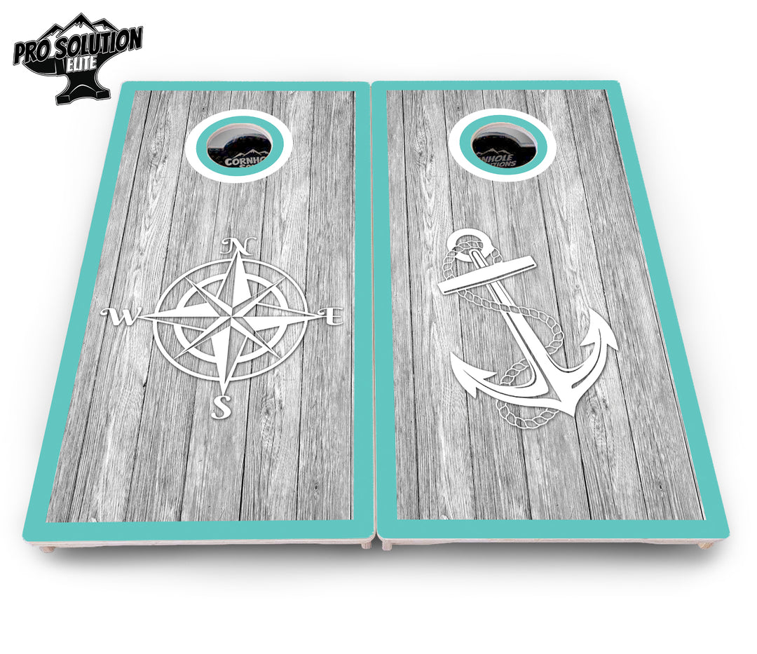 Anchor & Compass Cornhole Boards - Pro Solution Elite Series