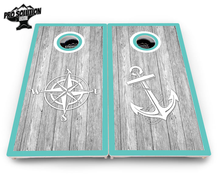 Anchor & Compass Cornhole Boards - Pro Solution Elite Series