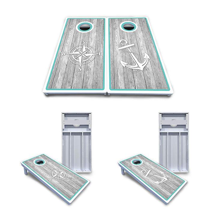 Anchor & Compass Cornhole Boards - All Weather Series