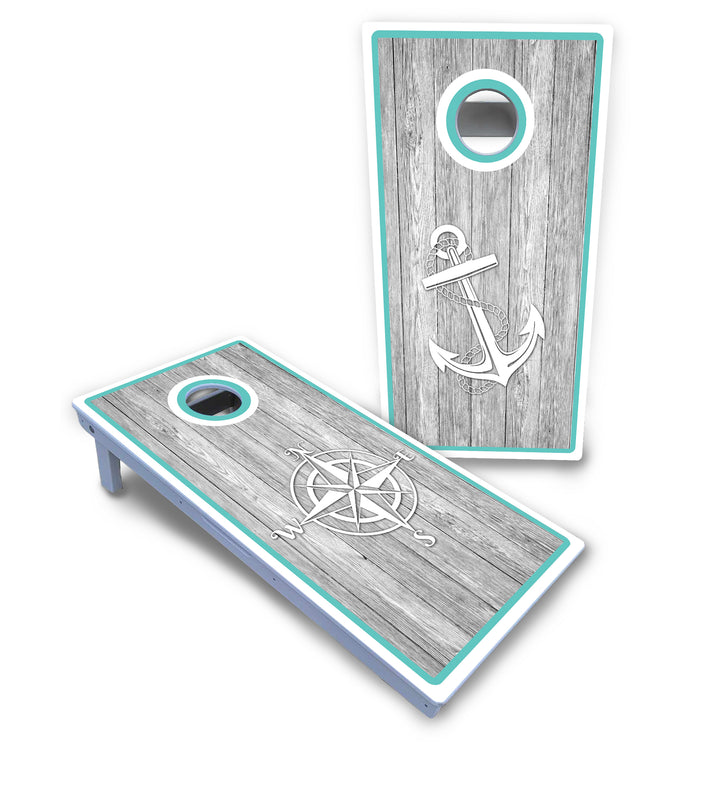 Anchor & Compass Cornhole Boards - All Weather Series