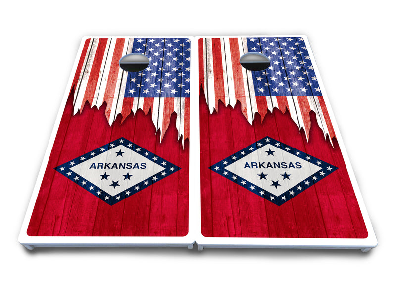 Waterproof - State Flag Designs Alabama to Georgia - All Weather Boards "Outdoor Solution" 18mm(3/4")Direct UV Printed - Regulation 2' by 4' Cornhole Boards (Set of 2 Boards) Double Thick Legs, with Leg Brace & Dual Support Braces!