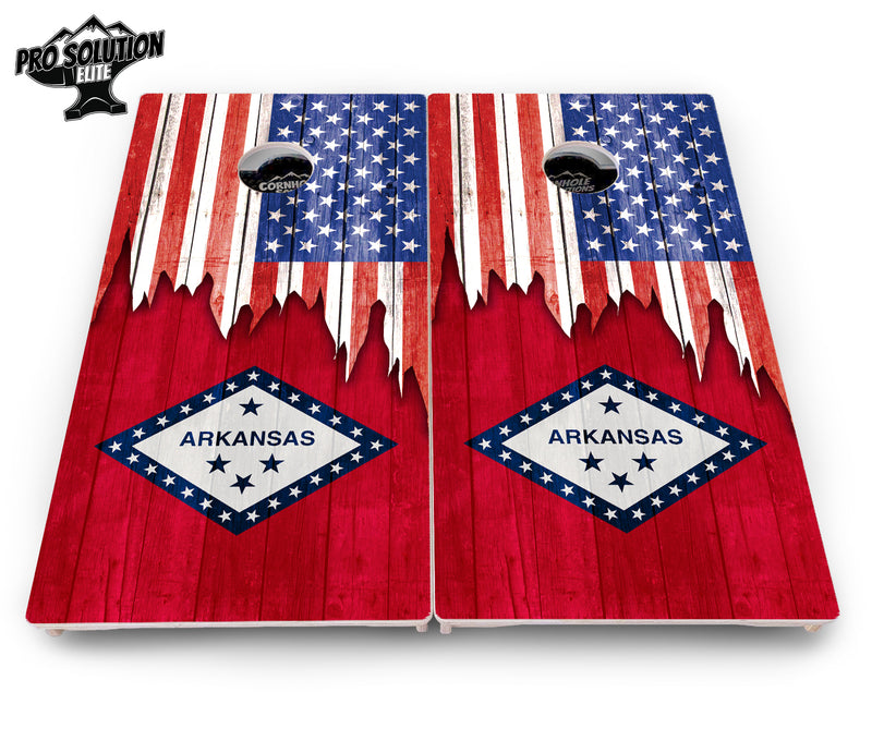 Pro Solution Elite - State Flag Designs Alabama to Georgia - Professional Tournament Cornhole Boards 3/4" Baltic Birch - Zero Bounce Zero Movement Vertical Interlocking Braces for Extra Weight & Stability +Double Thick Legs +Airmail Blocker