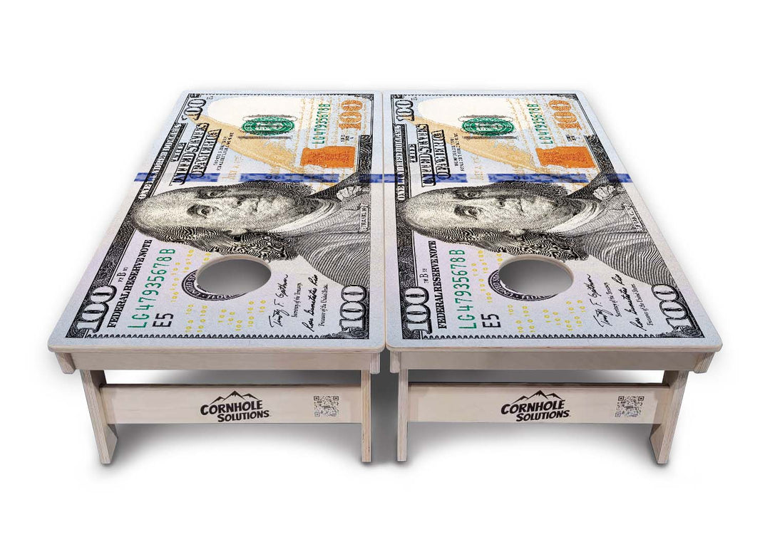 $100 Bill Cornhole Boards - Professional Tournament Series