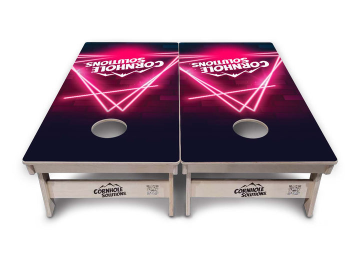 Neon Pink Target Cornhole Boards - Professional Tournament Series