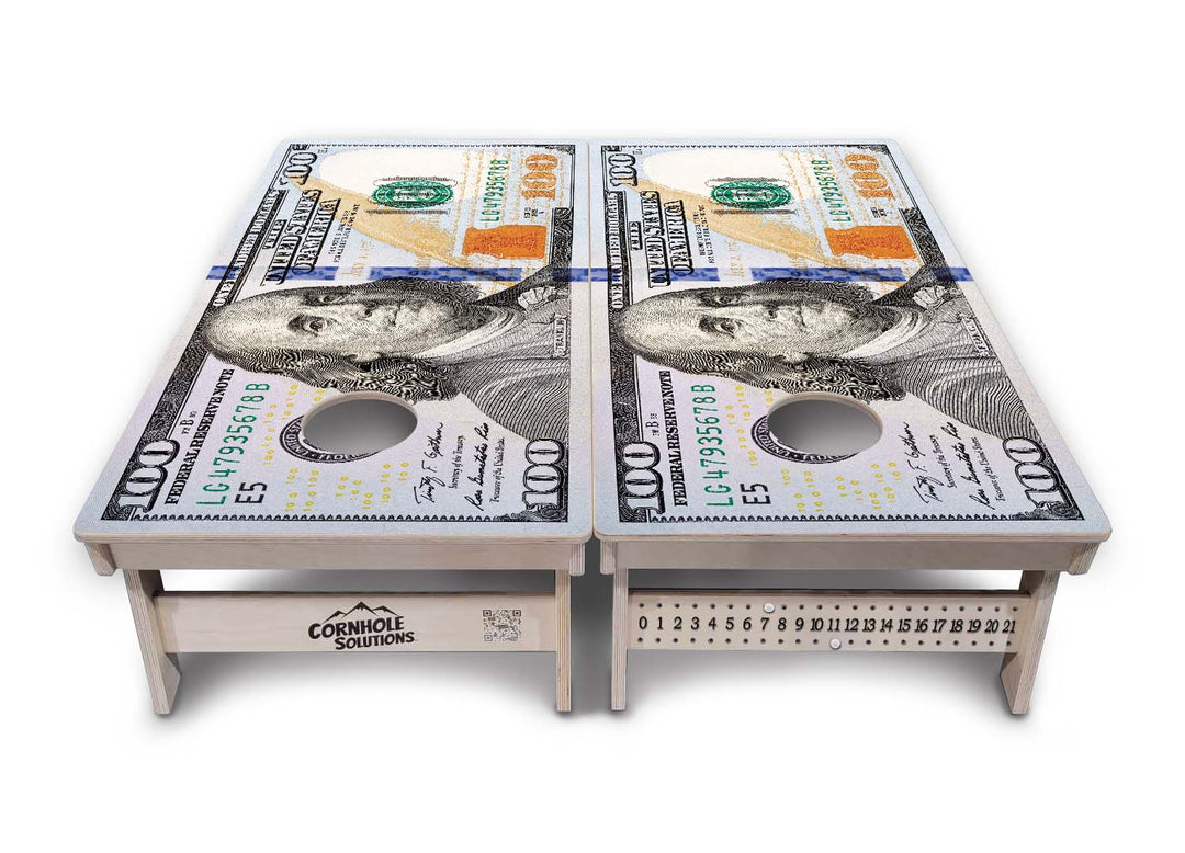 $100 Bill Cornhole Boards - Professional Tournament Series