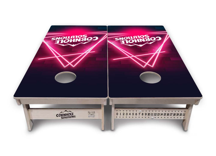 Neon Pink Target Cornhole Boards - Professional Tournament Series