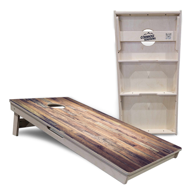 Tournament Boards - Barnwood Plank - Professional Tournament 2'x4' Regulation Cornhole Set - 3/4″ Baltic Birch + UV Direct Print + UV Clear Coat