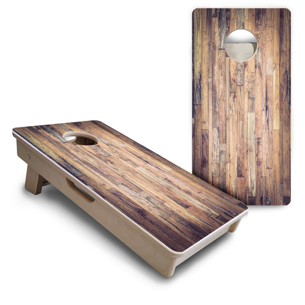 Mini Cornhole 12"x24" Boards - 4" holes - Barnwood Planks - 3/4″ Baltic Birch