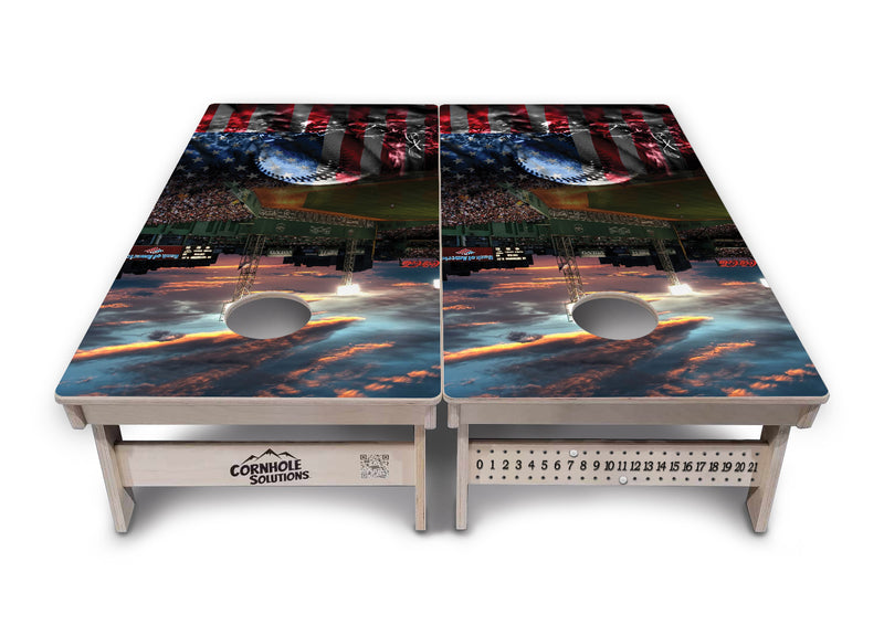 Tournament Boards - Baseball Field - Professional Tournament 2'x4' Regulation Cornhole Set - 3/4″ Baltic Birch - UV Direct Print + UV Clear Coat