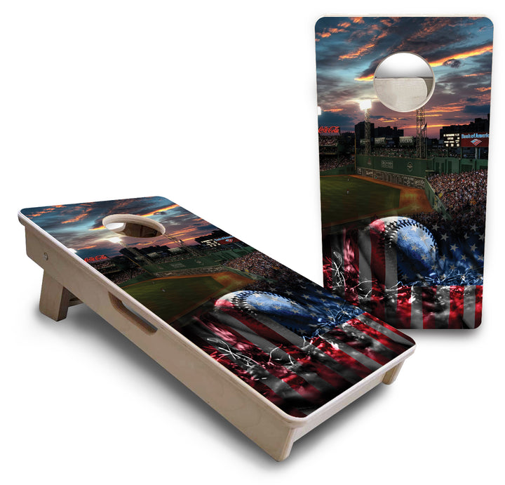 Mini Cornhole Boards - Baseball Field