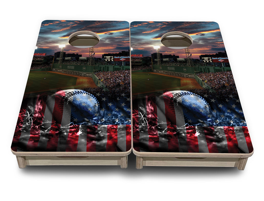 Mini Cornhole Boards - Baseball Field