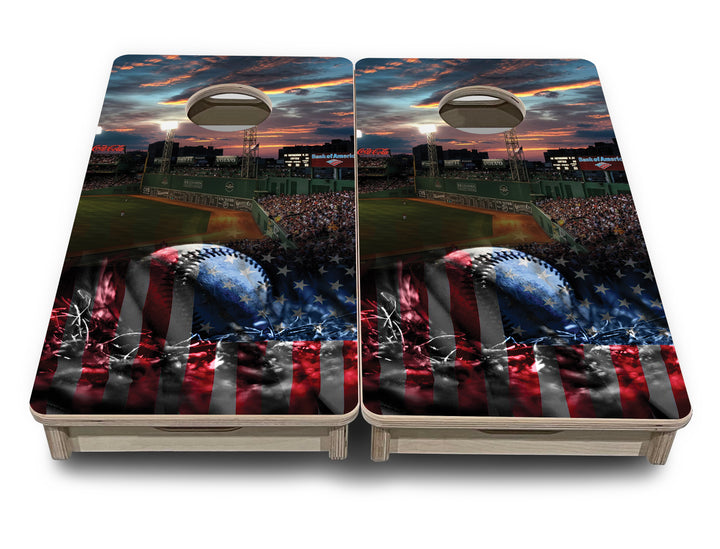 Mini Cornhole Boards - Baseball Field