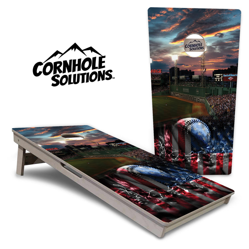 Tournament Boards - Baseball Field - Professional Tournament 2'x4' Regulation Cornhole Set - 3/4″ Baltic Birch - UV Direct Print + UV Clear Coat