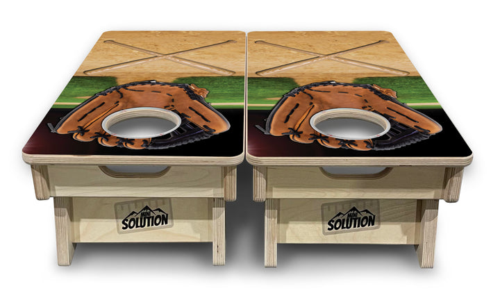 Mini Cornhole Boards - Baseball Theme