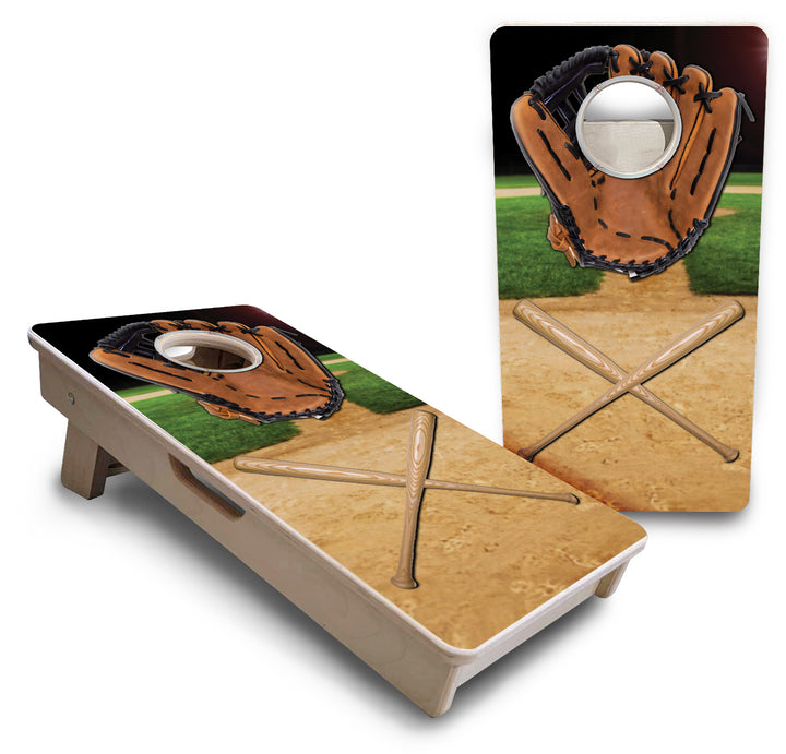 Mini Cornhole Boards - Baseball Theme