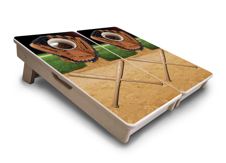 Mini Cornhole Boards - Baseball Theme
