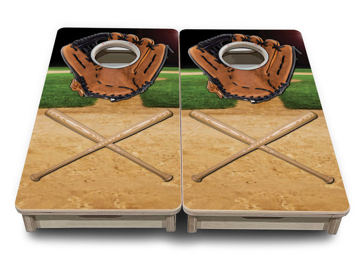 Mini Cornhole Boards - Baseball Theme