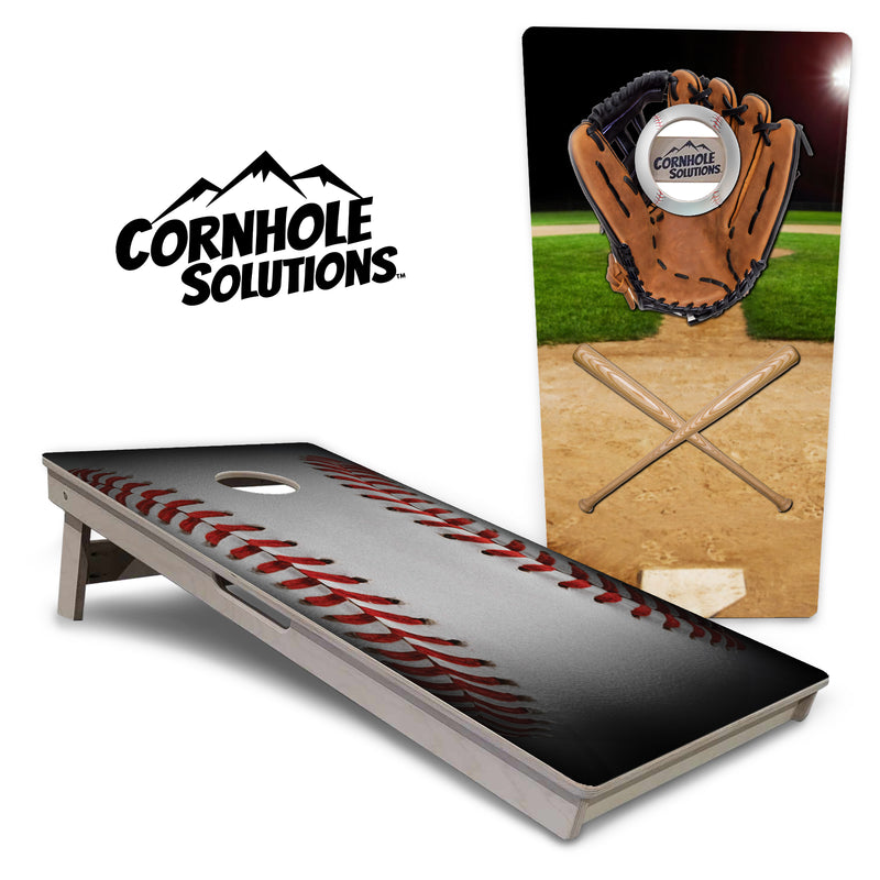 Tournament Boards - Baseball Theme Design Options - Professional Tournament 2'x4' Regulation Cornhole Set - 3/4″ Baltic Birch + UV Direct Print + UV Clear Coat