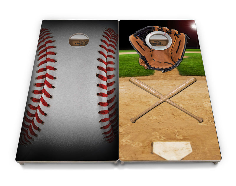 Tournament Boards - Baseball Theme Design Options - Professional Tournament 2'x4' Regulation Cornhole Set - 3/4″ Baltic Birch - UV Direct Print + UV Clear Coat