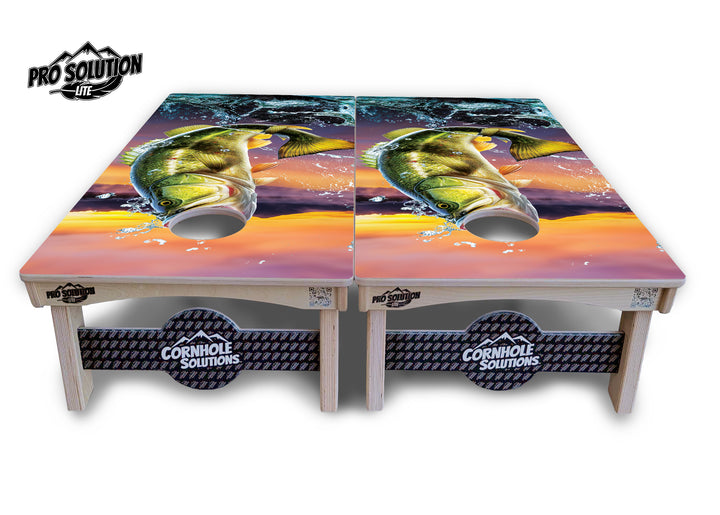 Bass Hole Cornhole Boards - Pro Solution Lite Series