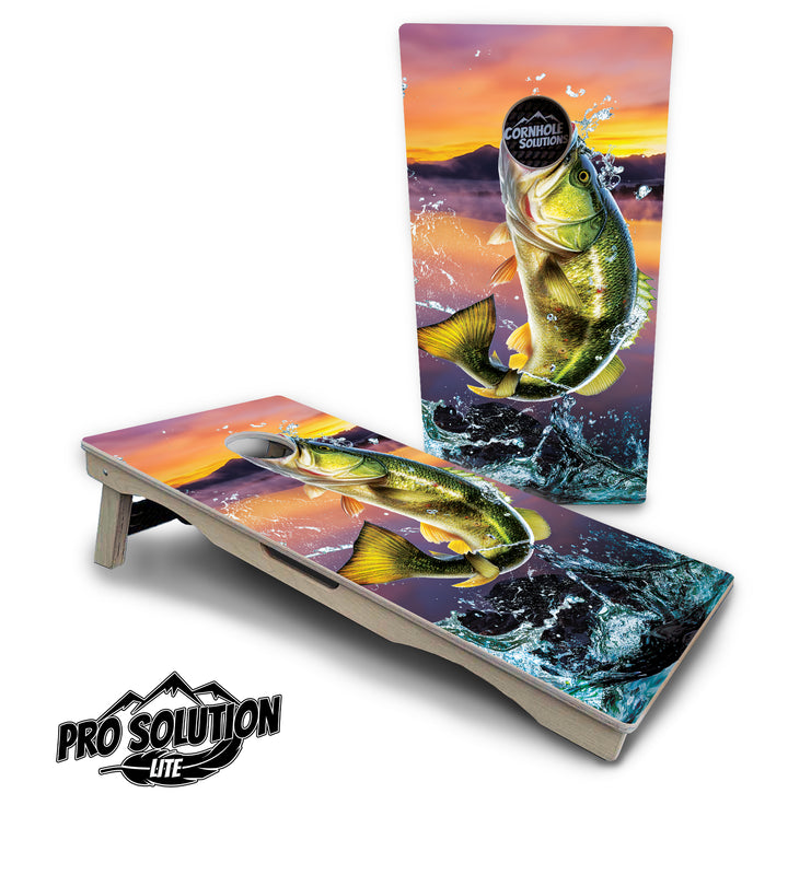 Bass Hole Cornhole Boards - Pro Solution Lite Series
