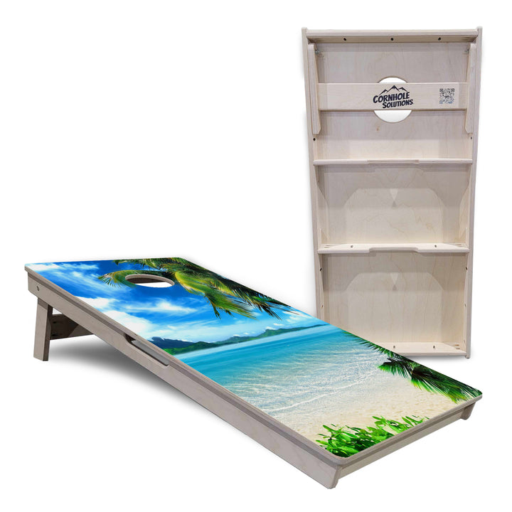 Beach Mountain Scene Cornhole Boards - Professional Tournament Series