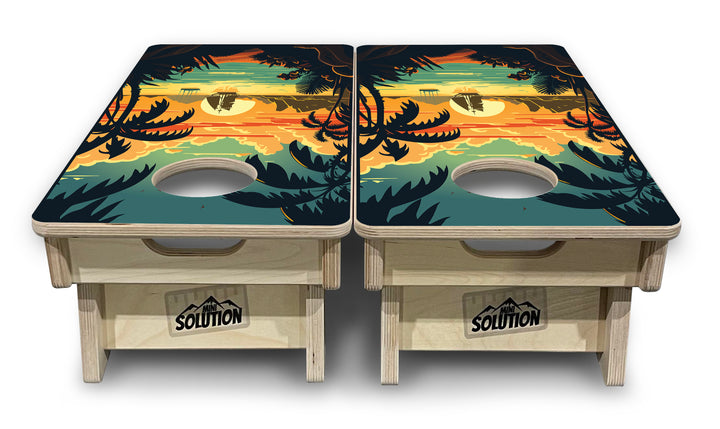 Mini Cornhole Boards - Beach Sunset Designs