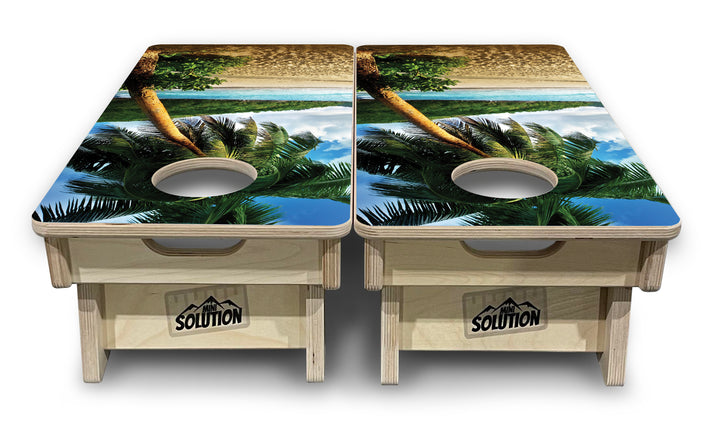 Mini Cornhole Boards - Beach Scene