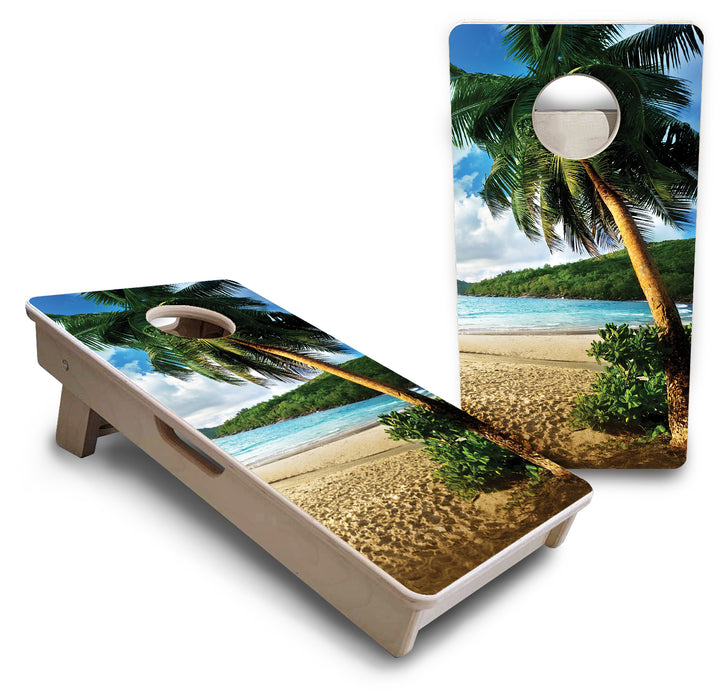 Mini Cornhole Boards - Beach Scene