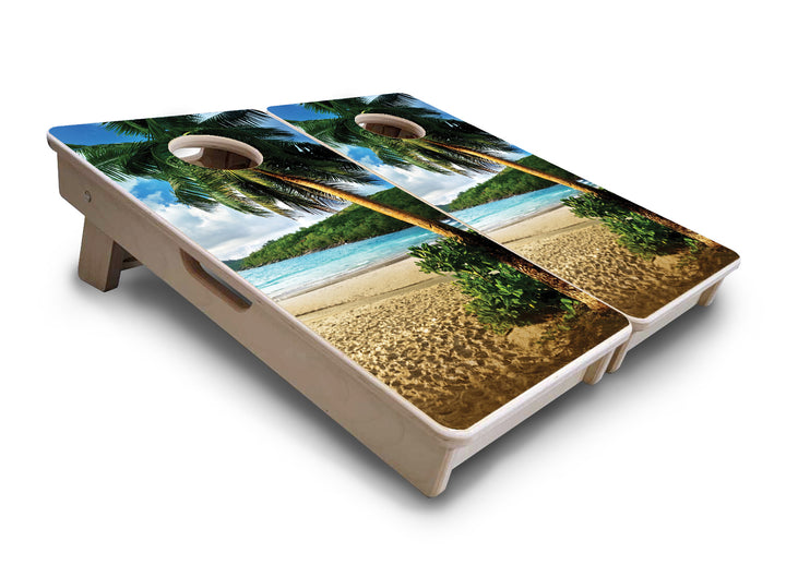 Mini Cornhole Boards - Beach Scene