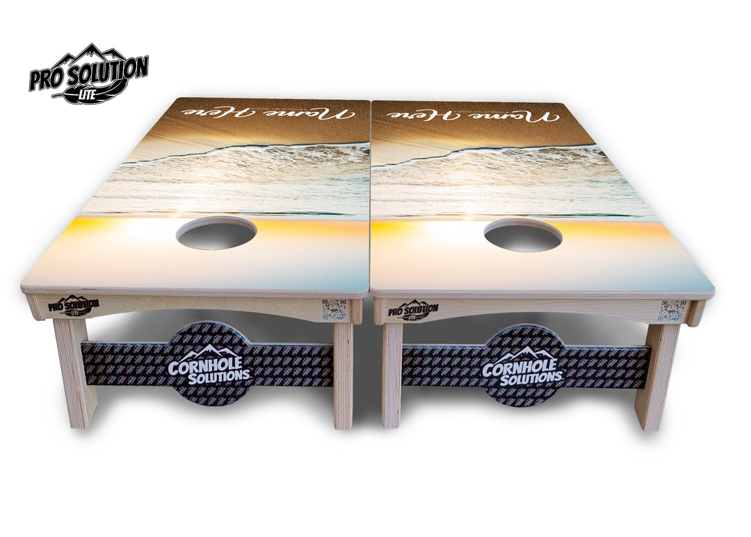 Beach Sunset Cornhole Boards - Pro Solution Lite Series