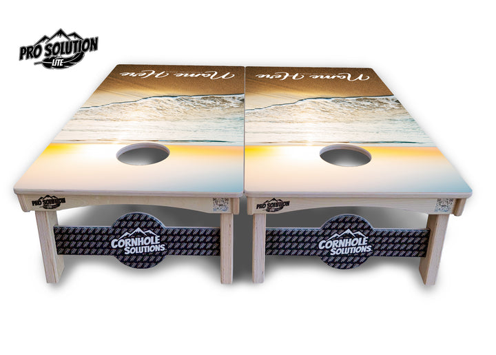 Beach Sunset Cornhole Boards - Pro Solution Lite Series