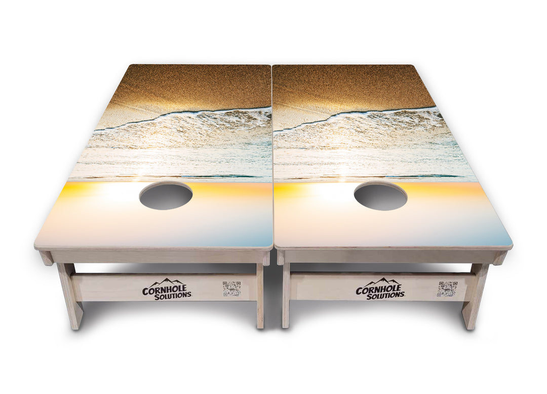 Beach Sunset Cornhole Boards - Professional Tournament Series