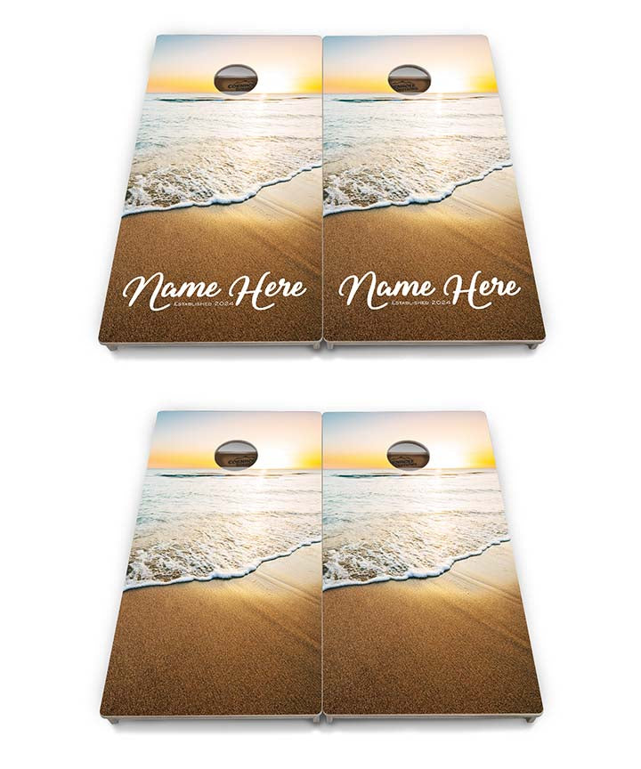 Beach Sunset Cornhole Boards - Professional Tournament Series