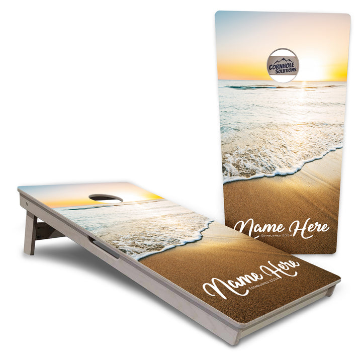 Beach Sunset Cornhole Boards - Professional Tournament Series