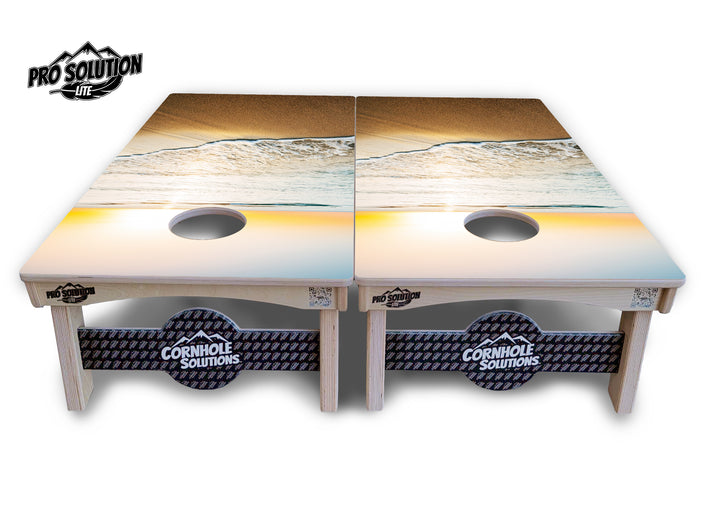 Beach Sunset Cornhole Boards - Pro Solution Lite Series