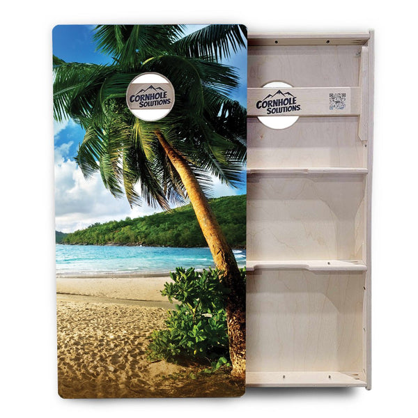 Beach Scene Cornhole Boards – Tournament Series