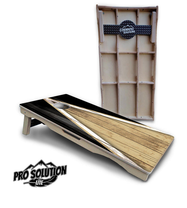 Pro Solution Elite - Team Color Triangle Design Options - Professional Tournament Cornhole Boards 3/4" Baltic Birch - Zero Bounce Zero Movement Vertical Interlocking Braces for Extra Weight & Stability +Double Thick Legs +Airmail Blocker