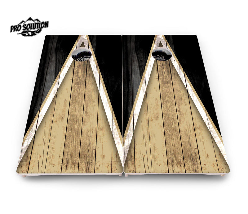 Pro Solution Elite - Team Color Triangle Design Options - Professional Tournament Cornhole Boards 3/4" Baltic Birch - Zero Bounce Zero Movement Vertical Interlocking Braces for Extra Weight & Stability +Double Thick Legs +Airmail Blocker